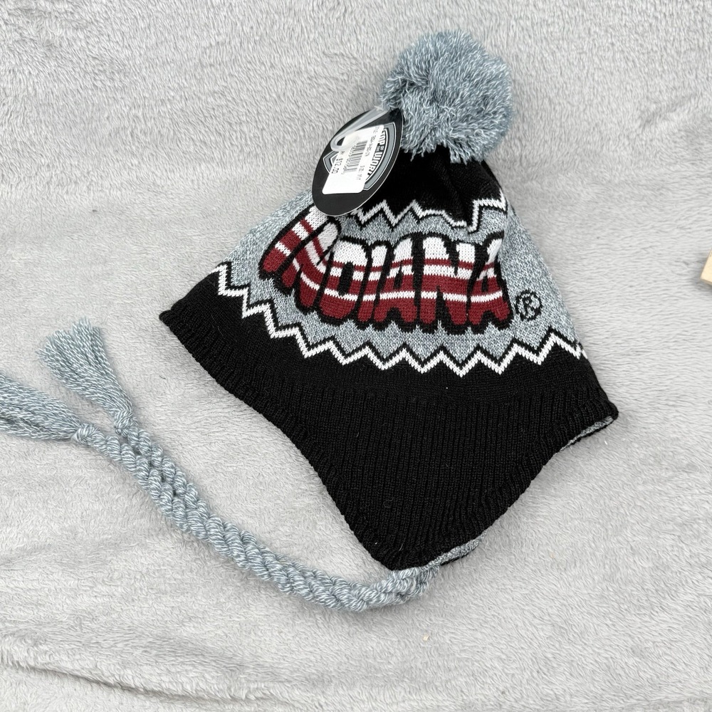 Indiana Hoosiers‎ Beanie Pom Tassels Top of the World IU Winter Hat TBOG4-IN-BOG